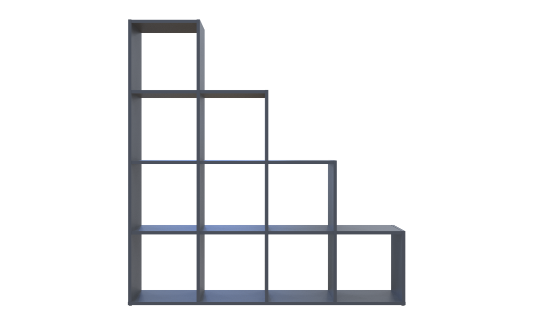 Regalsystem Doros Step 4x4 Graphitgrau offen 136,2x28,8x140,7 (41516167)
