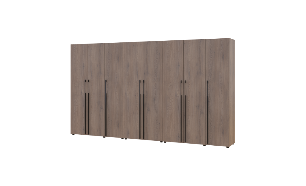 Kleiderschrank mit Regalen und Schubladen Doros Kasper Cremona Cannolo 3+2+3 Türen 360x48x204 (42005743)