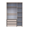 Kleiderschrank mit Schubladen Doros Kasper Kaschmir 3 Türen 135x48x204 (42005561)