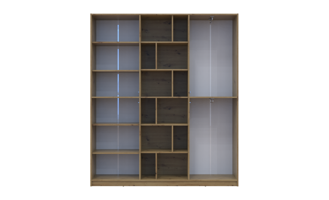 Kleiderschrank Doros Morgan Artisan Eiche/Kaschmir 180x40x210 (44900408)
