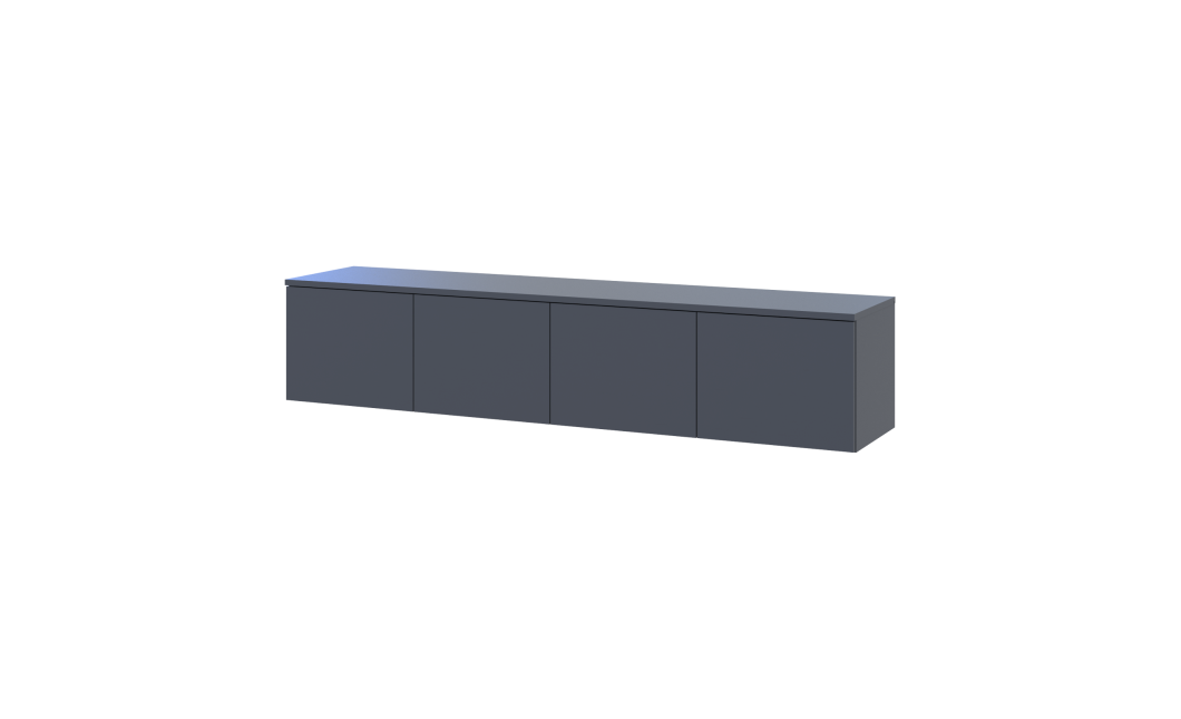 TV-Board Doros Levia Graphitgrau 4 Türen 160x35x33 (41516088)