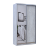 Kleiderschrank Doros City Light Natti Luc Schiebetüren mit Spiegel 150x45x225 (80736512)
