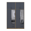 Kleiderschrank mit Spiegel und hohem Aufsatz Doros Rondi Artisan Eiche/Graphit 2+2 Türen 164x52x260 (42005713)