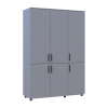 Kleiderschrank Doros Thorn Grau 3 Türen Kleiderstange 135x51,6x200 (44900487)