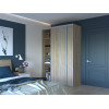 Kleiderschrank Doros City Light Schiebetüren Sonoma Eiche 2 Türen 150x45x225 (42002013)
