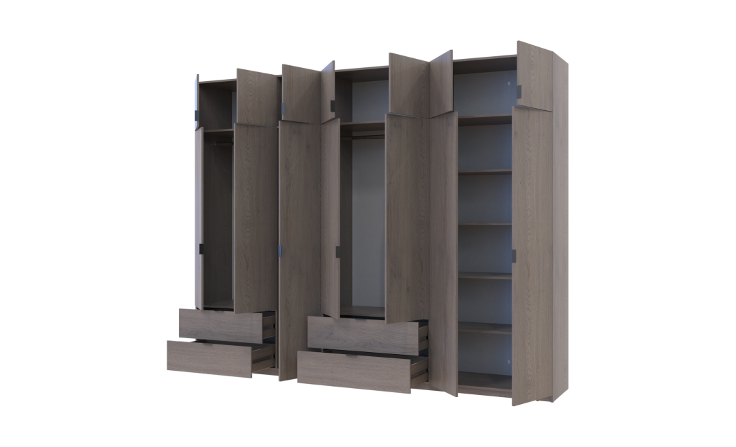 Kleiderschrank Doros Lukas Cannolo / Cannolo 3+4 Türen 300x50x240 (42005247)