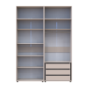 Kleiderschrank mit Schubladen, Regalen und Aufsatz Doros Kasper Kaschmir 2+2 Türen 180x48x245 (42005544)