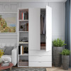 Kleiderschrank Doros Gelar Weiß 2 Türen mit offenem Regal 115,7x49,5x203,4 (42005029)