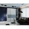 Kleiderschrank Doros G-Caiser Schiebetüren Weiß mit Betonoptik 2 Türen 220x60x240 (42003004)