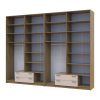 Kleiderschrank mit Spiegel und hohem Aufsatz Doros Rondi Artisan Eiche/Kaschmir 4+4 Türen 320x52x260 (42005687)