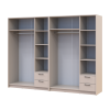 Kleiderschrank Doros Rondi Kaschmir 3+3 Türen 242x52x195 (42005622)