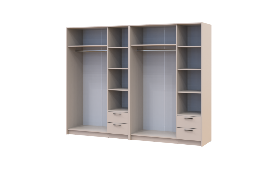Kleiderschrank Doros Rondi Kaschmir 3+3 Türen 242x52x195 (42005622)