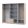 Drehtürenschrank Doros Rondi mit Kleiderstange und Spiegel Kaschmir 4 Türen 220x52x195 (42005402)