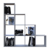 Regalsystem Doros Step 4x4 Grau offen 136,2x28,8x140,7 (41516179)
