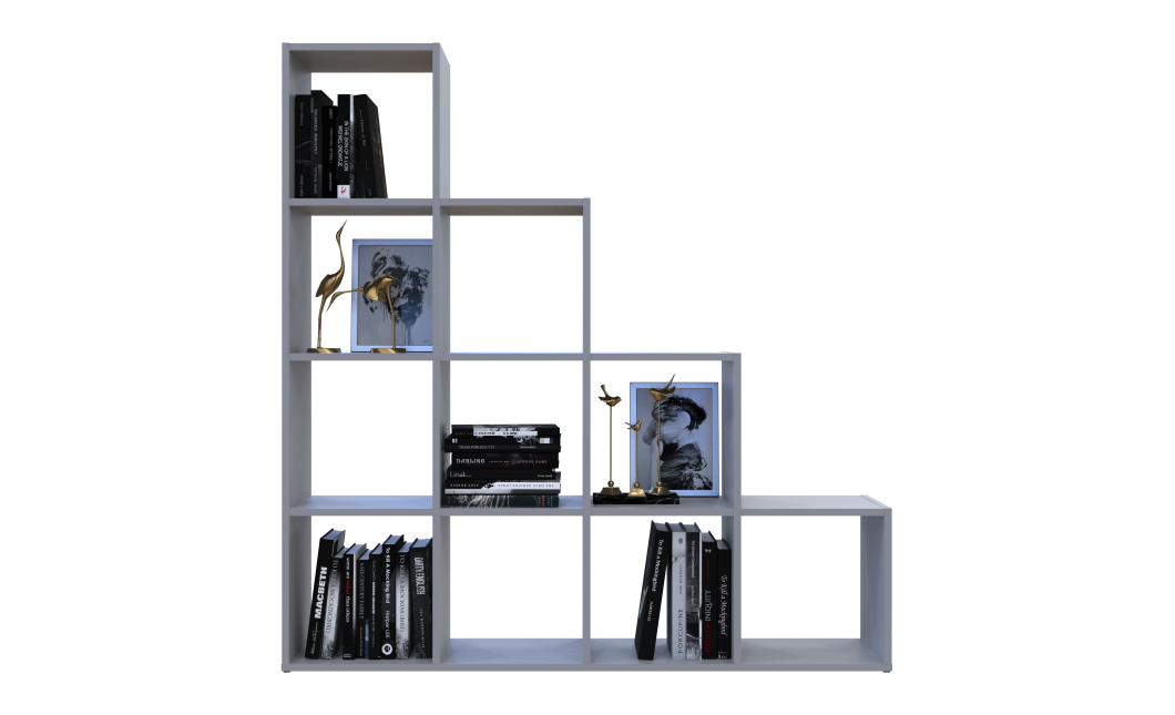 Regalsystem Doros Step 4x4 Grau offen 136,2x28,8x140,7 (41516179)