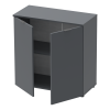 Kommode Doros Ron 3 Graphitgrau 2 Türen 80x38x81 (41516002)
