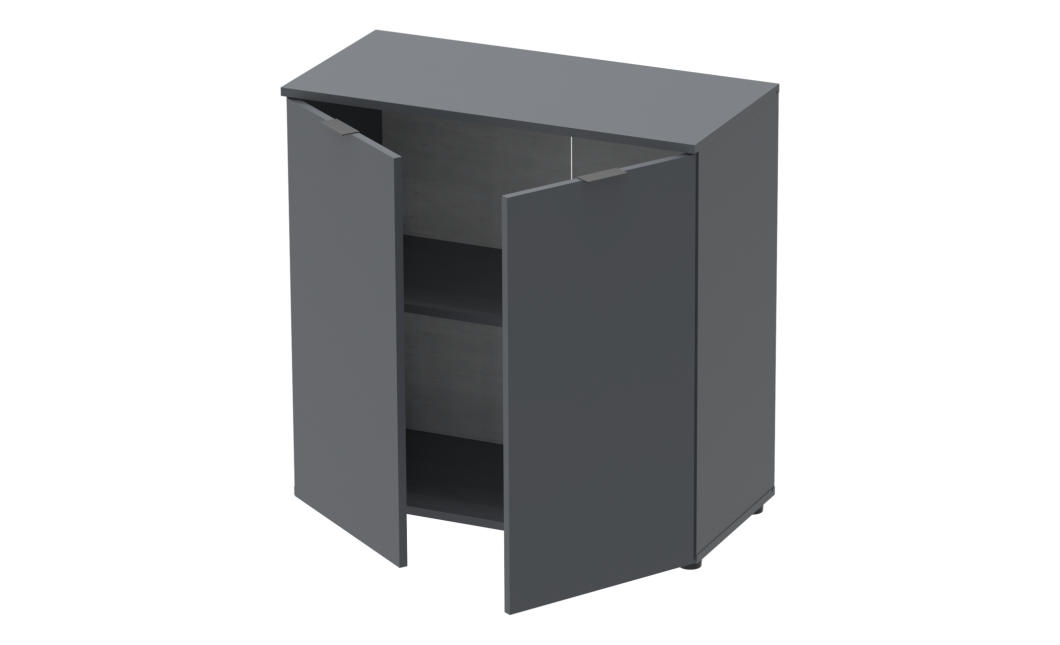Kommode Doros Ron 3 Graphitgrau 2 Türen 80x38x81 (41516002)