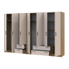 Kleiderschrank Doros Rondi Artisan Eiche/Kaschmir 3+4 Türen 281x52x195 (42005660)