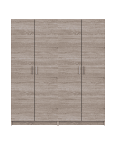 Kleiderschrank Doros Promo Set mit Böden Sonoma Eiche 2+2 Türen 180x48x204 (44900287)
