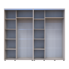 Kleiderschrank Doros Sigma Slim Schiebetüren Kaschmir 2+2 Türen 250x60x214.4 (42005597)