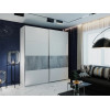Kleiderschrank Doros G-Caiser Schiebetüren Weiß mit Betonoptik 2 Türen 220x60x240 (42003004)