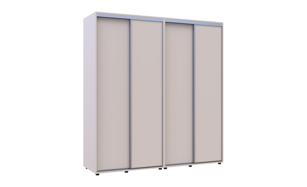 Kleiderschrank Doros Sigma Slim Schiebetüren Kaschmir 2+2 Türen 200x60x214.4 (42005587)