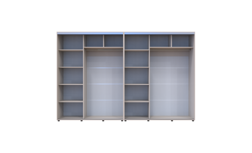 Kleiderschrank Doros Sigma Slim Schiebetüren Kaschmir 2+2 Türen 330x60x214.4 (42005613)