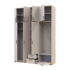 Kleiderschrank Doros Rondi mit Kleiderstange und hohem Oberschrank Kaschmir 3 Türen 181x52x260 (42005398)