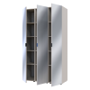 Kleiderschrank Set Doros Gelar Kaschmir mit 3 Spiegeln 117x49,5x203,4 (42005104)