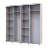 Kleiderschrank Doros Sigma Slim Schiebetüren Kaschmir 2+2 Türen 210x45x214.4 (42005588)
