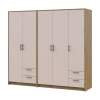Kleiderschrank Doros Rondi Artisan Eiche/Kaschmir 2+3 Türen 203x52x195 (42005654)