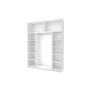 Kleiderschrank Doros G-Caiser Schiebetüren Weiß Graphitgrau Schwarz mit Spiegel 180x60x240 (42005095)
