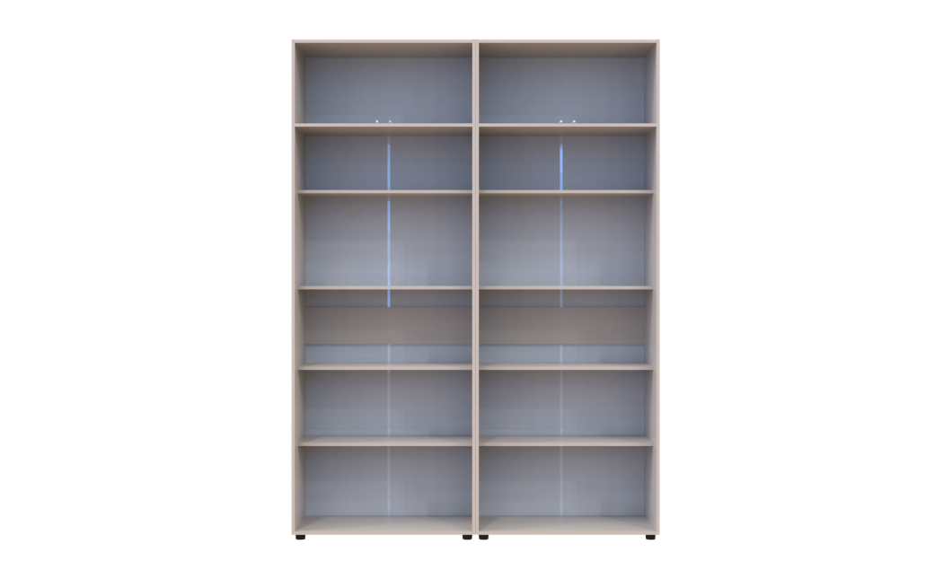 Kleiderschrank mit Regalen und Aufsatz Doros Kasper Kaschmir 2+2 Türen 180x48x245 (42005540)