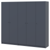 Kleiderschrank-Set Doros Promo Anthrazit 2+3 Türen 225x48x204 (42005335)