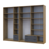 Kleiderschrank mit Aufsatz Doros Rondi Artisan Eiche/Graphit 3+4 Türen 281x52x236 (42005708)