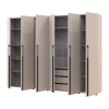 Kleiderschrank mit Regalen und Schubladen Doros Kasper Kaschmir 3+3 Türen 270x48x204 (42005574)