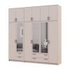 Kleiderschrank mit Spiegel und hohem Aufsatz Doros Rondi Kaschmir 2+4 Türen 242x52x260 (42005645)