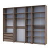 Kleiderschrank mit Schubladen, Regalen und Aufsatz Doros Kasper Cremona Cannolo 2+3+2 Türen 315x48x245 (42005741)