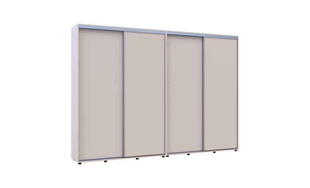 Kleiderschrank Doros Sigma Slim Schiebetüren Kaschmir 2+2 Türen 300x45x214.4 (42005606)