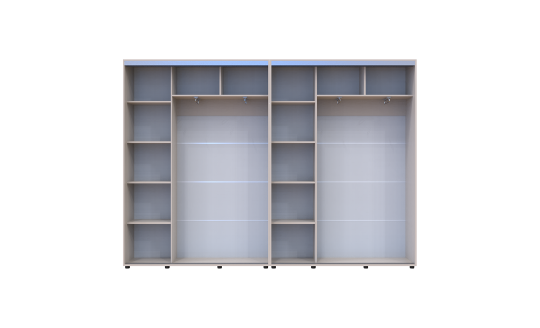 Kleiderschrank Doros Sigma Slim Schiebetüren Kaschmir 2+2 Türen 300x45x214.4 (42005606)