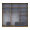 Kleiderschrank mit Aufsatz Doros Rondi Artisan Eiche/Graphit 2+4 Türen 242x52x236 (42005704)