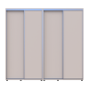 Kleiderschrank Doros Sigma Slim Schiebetüren Kaschmir 2+2 Türen 230x60x214.4 (42005593)
