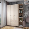 Kleiderschrank Doros Gelar Sonoma Eiche 3 Türen mit offenem Regal 154,4x49,5x203,4 (42005042)