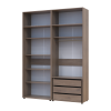 Kleiderschrank mit Schubladen, Regalen und Aufsatz Doros Kasper Cremona Cannolo 2+2 Türen 180x48x245 (42005545)