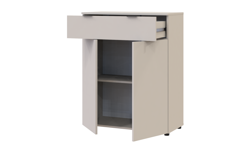 Kommode Doros Ron 2 Kaschmir 2 Türen 1 Schublade 80x38x100 (41516044)