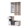 Flurmöbel Set Bela Sonoma Eiche/Weiß mit Spiegel 100x40x210 (44900410)