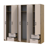 Kleiderschrank Doros Rondi Artisan Eiche/Kaschmir 2+3 Türen 203x52x195 (42005654)