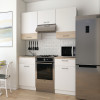 Küche Doros Leia 180x60x250 Weiß / Sonoma Eiche (81000010)