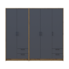 Kleiderschrank Doros Rondi Artisan Eiche/Graphit 2+3 Türen 203x52x195 (42005690)