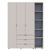 Kleiderschrank Doros Gelar Kaschmir 3 Türen mit offenem Regal 154,4x49,5x203,4 (80737645)